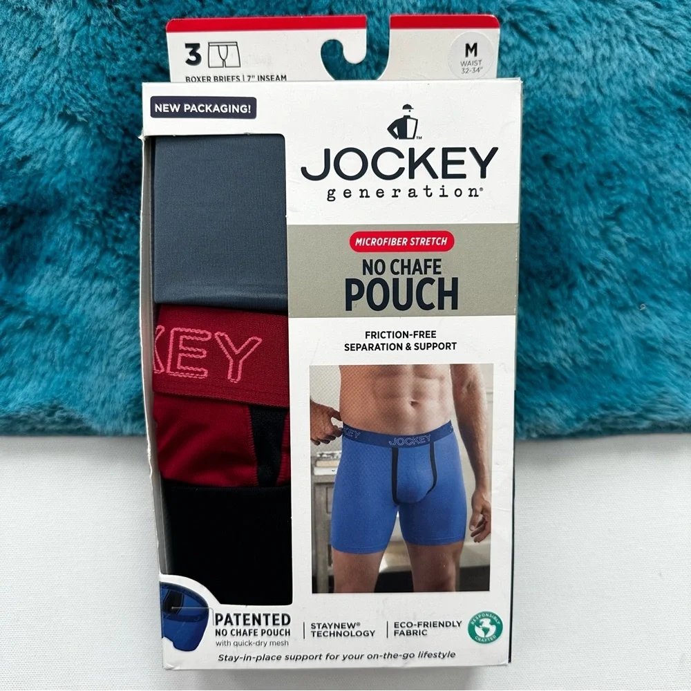 Jockey Boxer Briefs 3-Pack Size M